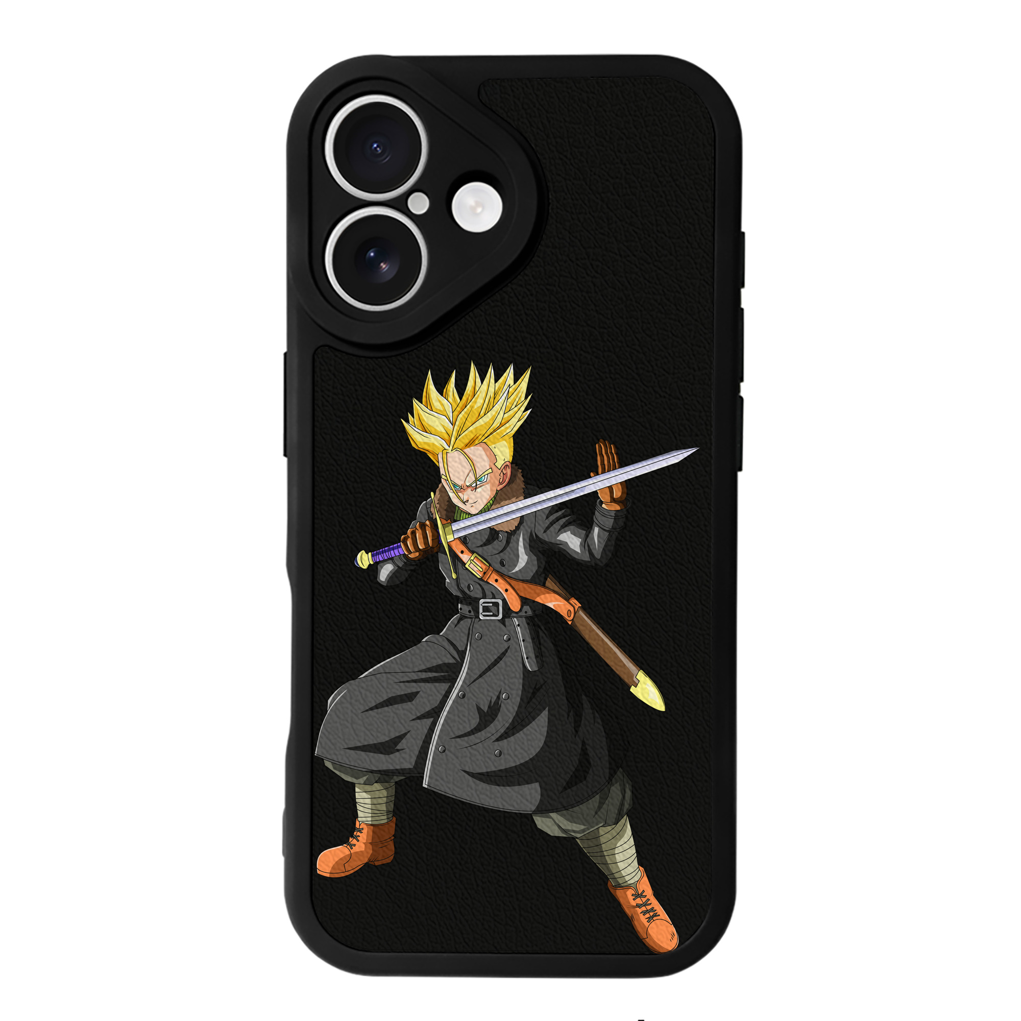 （画像用） ドラゴンボール トランクス（Torankusu）DRAGON BALL Trunks 【iPhone 16シリーズ対応】シリコンスマホケース（レザー調） 材質：シリコン